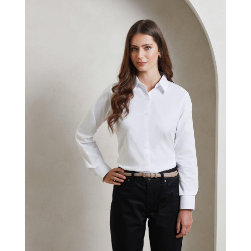 PR334Â Premier Ladies Signature Long Sleeve Oxford Shirt