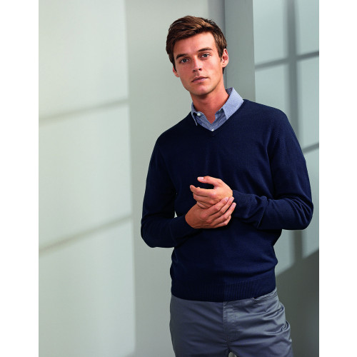 PR400 Premier ESSENTIAL ACRYLIC MENS V-NECK SWEATER