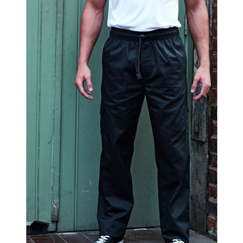 Premier CHEFS ESSENTIAL CARGO POCKET TROUSERS Black M