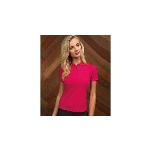 Premier Ladys Coolchecker Pique Polo Black M