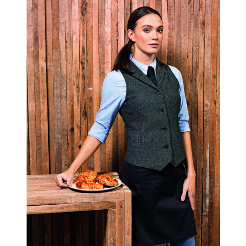 LADIES HERRINGBONE WAISTCOAT NAVY XS