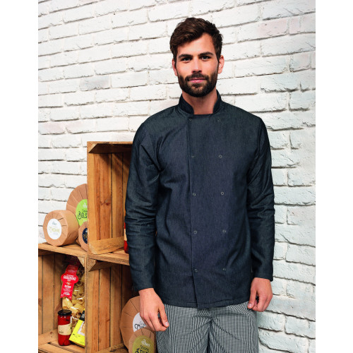 Denim Chef's Jacket XS Black Denim