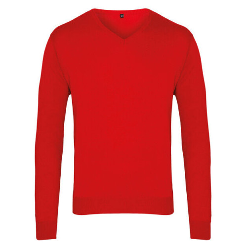 PR694 CL Premier Knitted Cotton Acrylic V Neck Sweater  CLEARANCE