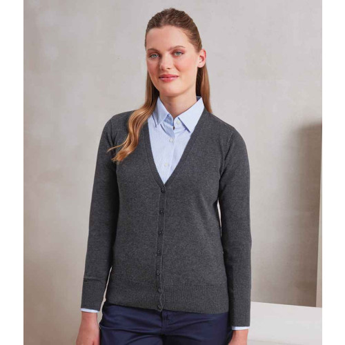 PR697 Premier Ladies Cotton Acrylic V Neck Cardigan