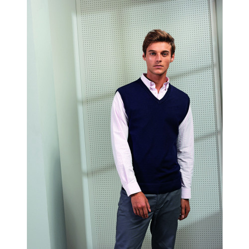 PR699 Premier Sleeveless Cotton Acrylic V Neck Sweater
