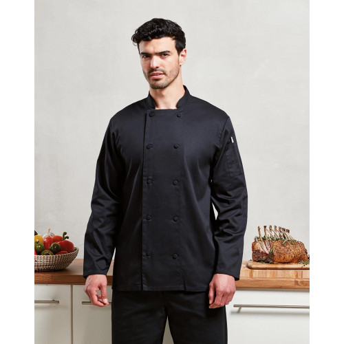 PR903 Premier CHEFS L/SL COOLCHECKER JACKET MESH BACK PANEL