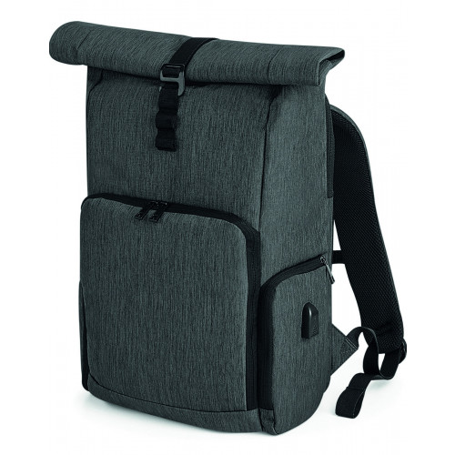 Q-TECH CHARGE ROLLTOP BACKPACK GRANITE MARL ONE SIZE