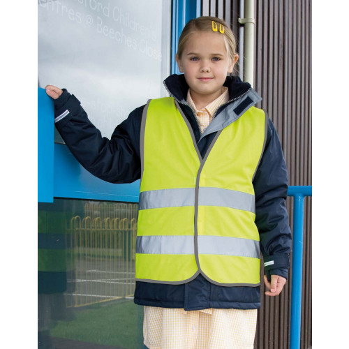 Kids Hi-Vis Safety Vest 4-6 Fluorescent Yellow