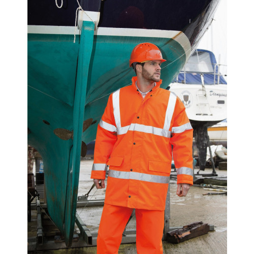 Result Core Hi-Vis Motorway Coat S Fluorescent Orange