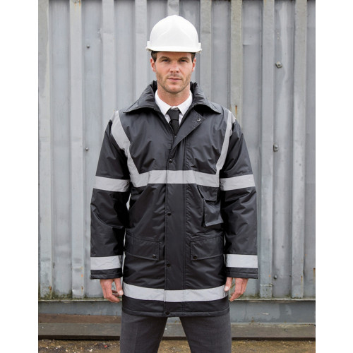 Result Work-Guard Reflective Management Coat S Black