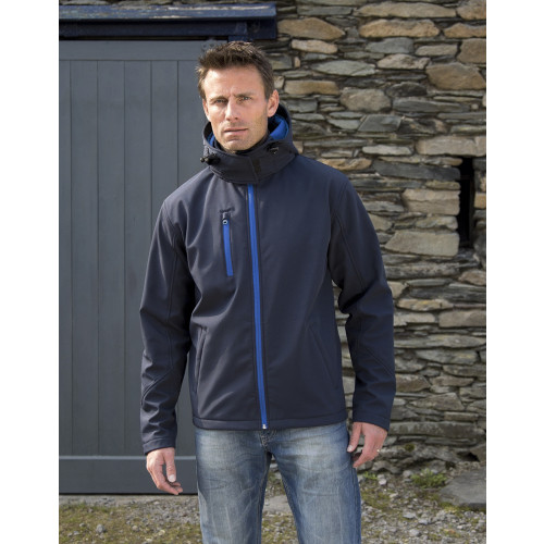 R230 Result Core Hooded Soft Shell Jacket