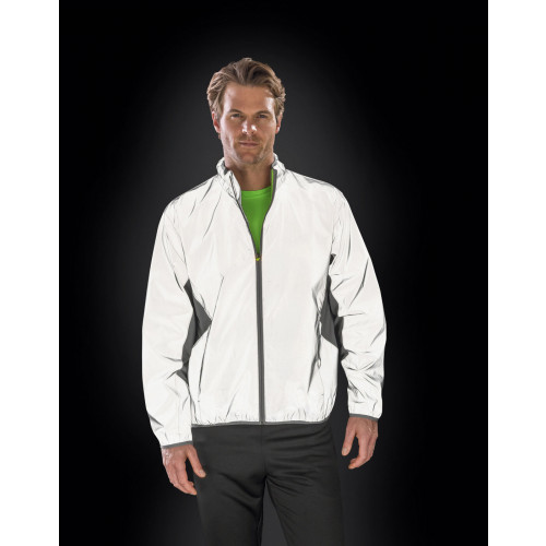 LUXE REFLECTEX HI-VIS JACKET NEON WHITE  M