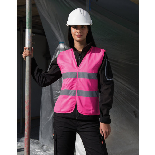 Ladies Hi-Vis Vest XXS/6 Fluorescent Pink