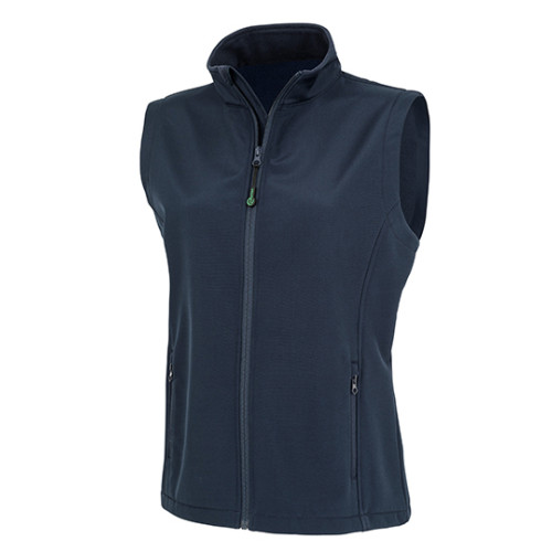 R902F CL Result RECYCLED LADIES 2 LAYER PRINTABLE SOFTSHELL BODYWARMER        CLEARANCE