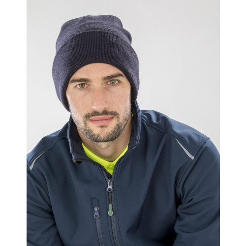 RECYCLED WOOLLY SKI HAT BLACK  ONE