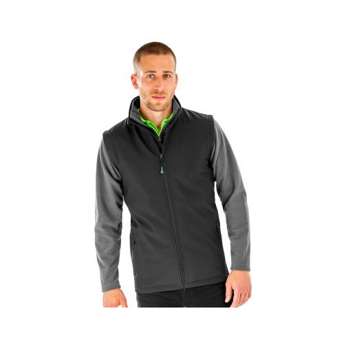R902 CL Result RECYCLED 2 LAYER PRINTABLE SOFTSHELL BODYWARMER        CLEARANCE