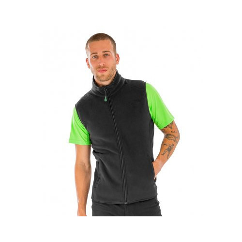 RECYCLED FLEECE POLARTHERMIC BODYWARMER BLACK  M