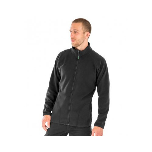 RECYCLED MICROFLEECE JACKET BLACK  M