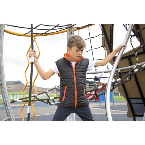 Kids Padded Bodywarmer 2-3 Black/Orange