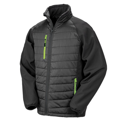 RS237M CL Result BLACK COMPASS PADDED SOFTSHELL        CLEARANCE