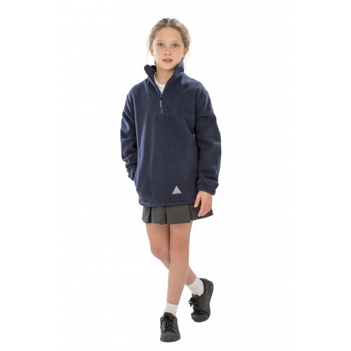 Kids/Youths Zip Neck Polarthermâ„¢ Fleece 4-6 Black