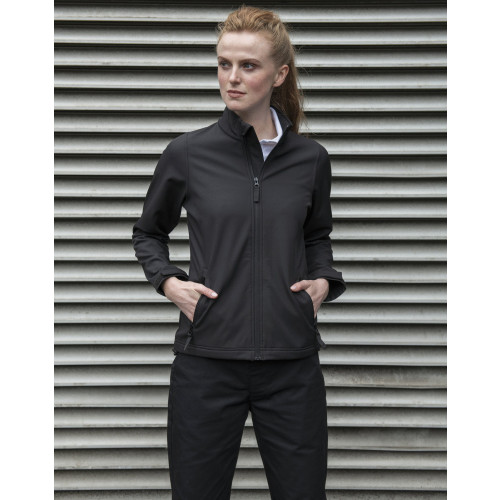 LADIES PRO 2 LAYER SOFTSHELL BLACK M