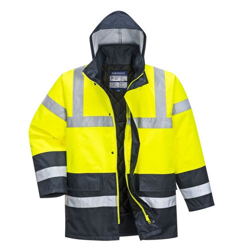 S466 CL Portwest Contrast Traffic Jacket CLEARANCE