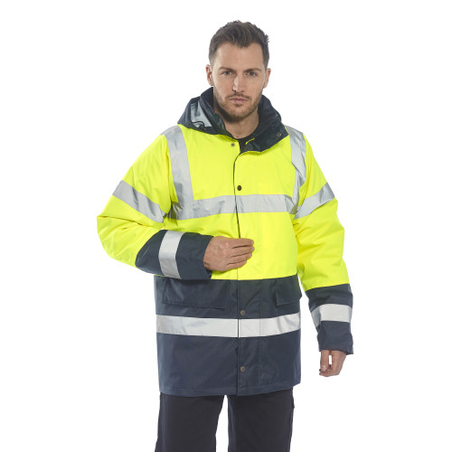 S466 - Portwest Hi-Vis Contrast Winter Traffic Jacket