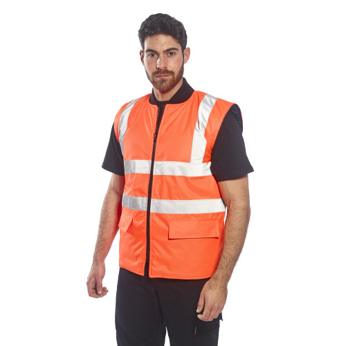 S469 Portwest Hi-Vis Reversible Bodywarmer