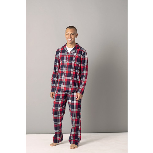 SF74 MENS TARTAN LOUNGE SET