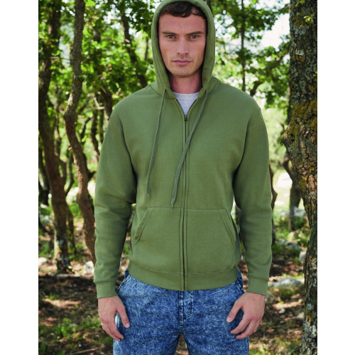 62062 Zip Thru Hooded Sweat Fruit of the Loom