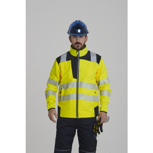 T402 PW3 Hi-Vis Softshell Jacket  Portwest