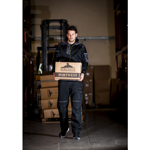 Portwest PW3 Work Jacket Black/Zoom Grey L