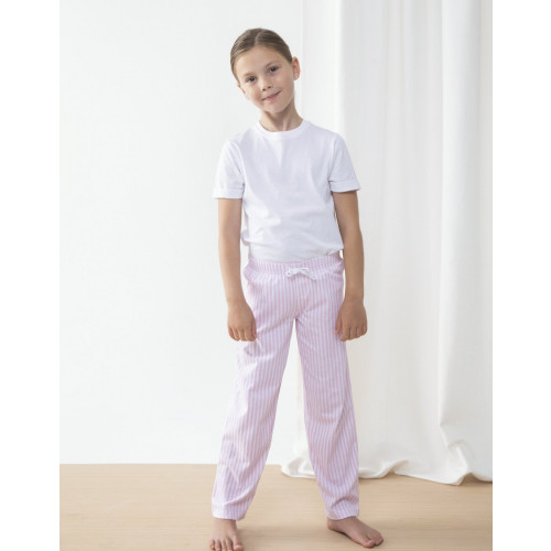 CHILDRENS LONG PYJAMAS White/Heather 7-8Y