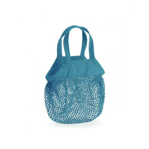 ORGANIC COTTON MINI MESH GROCERY BAG BLACK  ONE