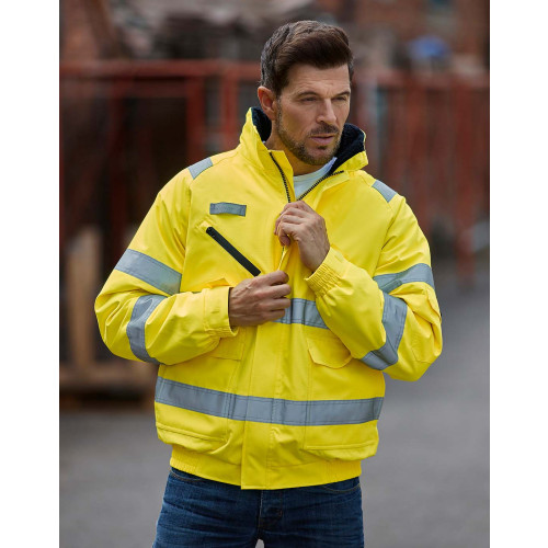 YK008M CL Yoko HI VIS FONTAINE FLIGHT JACKET        CLEARANCE