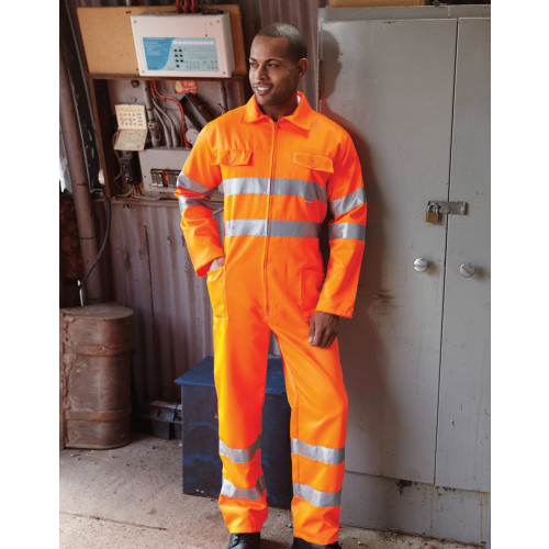 YK011 Yoko HI-VIS POLYCOTTON COVERALLS