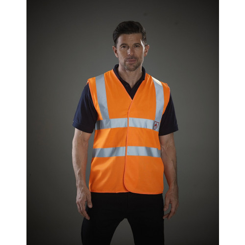 HV FLAMERETARDANT WAISTCOAT CLASS 2 FLUORESCE YELLOW M