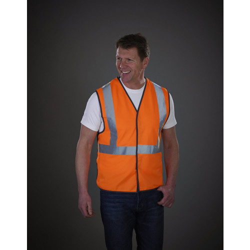 HI-VIS RAILWAY WAISTCOAT Orange M