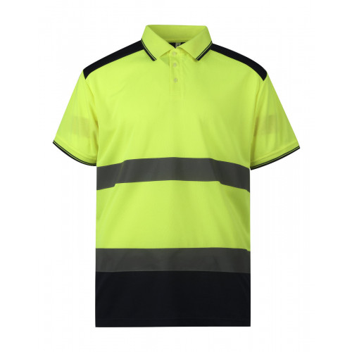 HI-VIS 2 TONE POLOS Yellow/Navy M