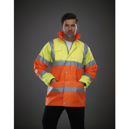 HI-VIS CONTRAST JACKET Yellow/Orange M