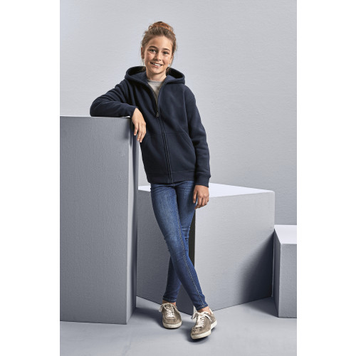 266B Russell Kids&Acirc;&acute; Authentic Zipped Hooded Sweat