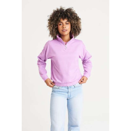 JH037 7Day Price Option JH037 WOMEN'S CROPPED 1/4 ZIP SWEAT