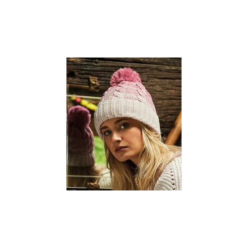 OmbrÃ© Beanie One Size Dusty Pink/Off White