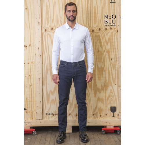 03777 Neo Blu BASILE MEN Long Sleeve Shirt