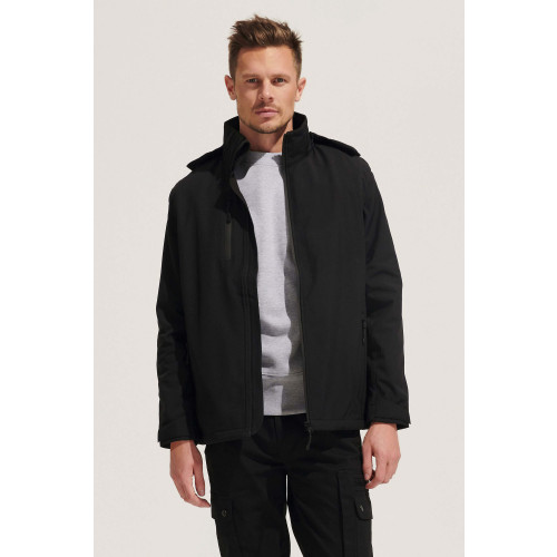 03995&Acirc;&nbsp; SOL'S FALCON 3-IN-1 SOFTSHELL JACKET WITH REMOVABLE HOOD AND SLEEVES