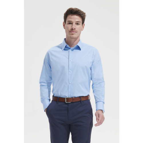 17000 SOL'S BRIGHTON LSÂ STRETCH MEN'S SHIRT POPLINÂ  Â  CLEARANCE SOME COLOURS ONLY