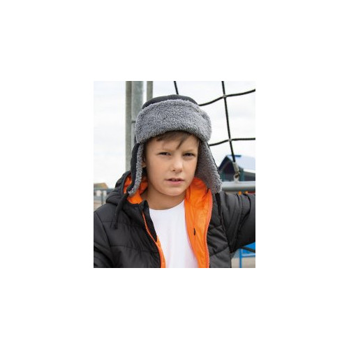 Kids Ocean Trapper Hat ONE Black/Grey