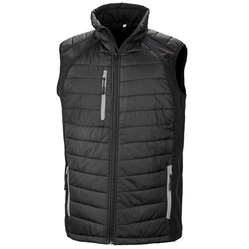 RS238M CL Result BLACK COMPASS SOFTSHELL GILET        CLEARANCE