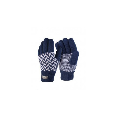 Pattern Thinsulateâ„¢ Gloves S/M Grey/Black